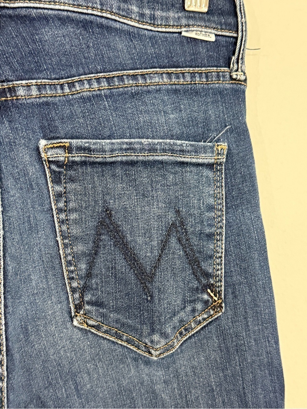 MOTHER The Mid Rise Dazzler Ankle Teaming Up Jeans Womens 27 Skinny Stretch - Picture 4 of 14